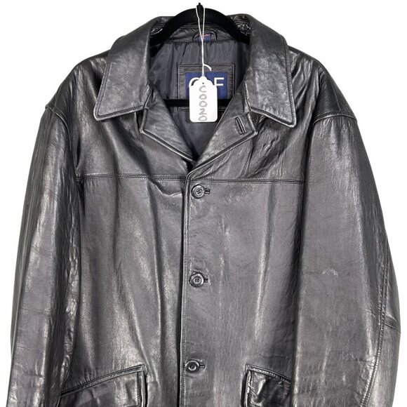 G&F Men L Black 100% Soft Leather Jacket Thermolite Plus Insulation Quiet Luxury - Picture 11 of 11